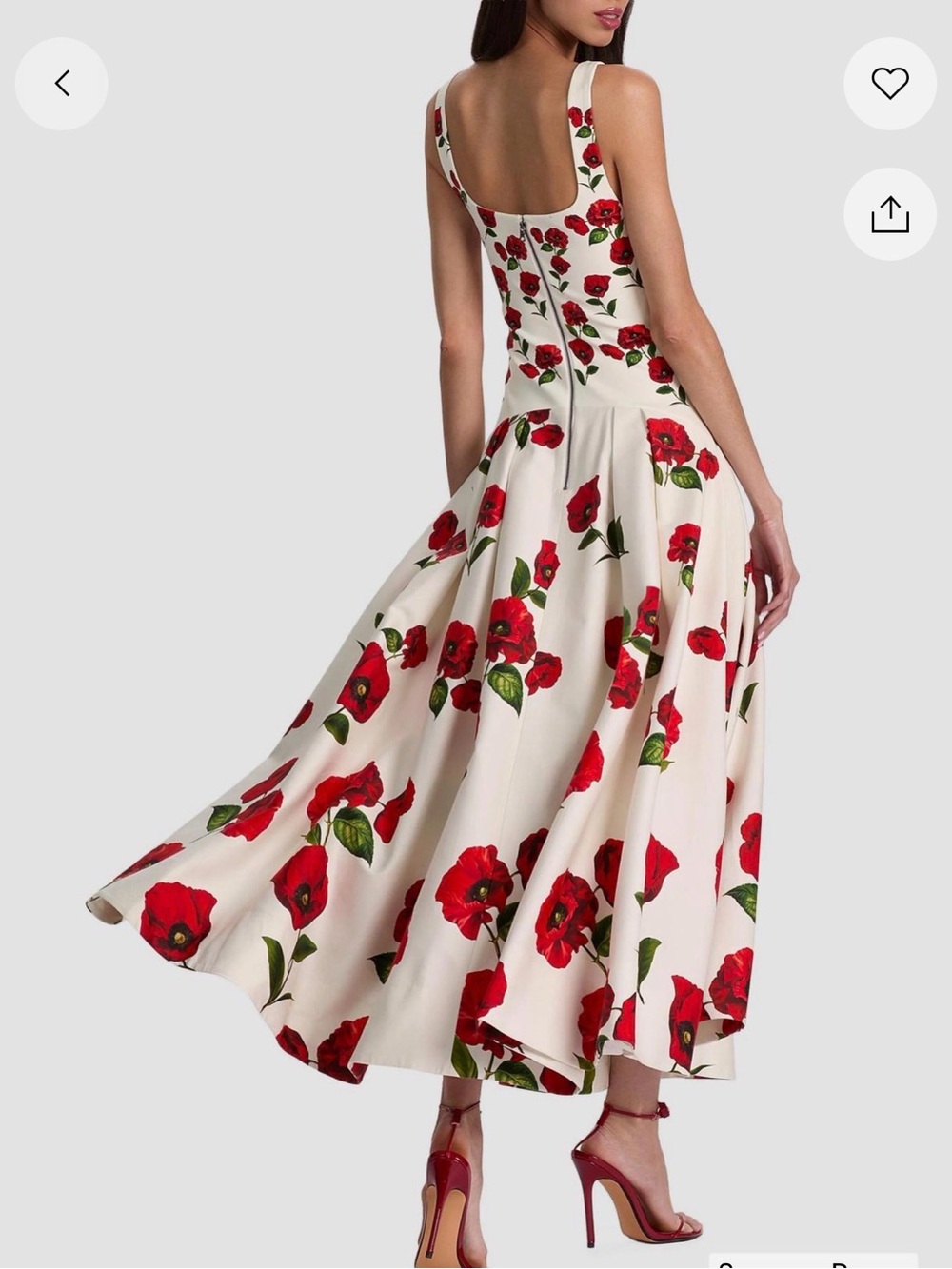 Alice + Olivia Adley Floral Midi Dress In Summer Poppy size 2 NWT - Picture 4 of 16